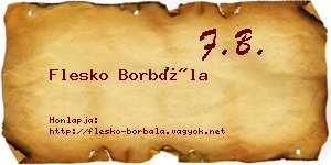 Flesko Borbála névjegykártya